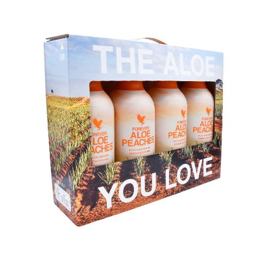Jus Forever Aloe Peaches - Pulpe D'Aloe Vera Et Jus De Pêche, 1L, Bien-être Digestif