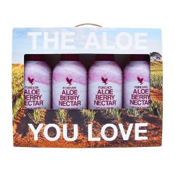 Forever Aloe Berry Nectar 4-pack — Aloe Vera drikke fra Forever Living