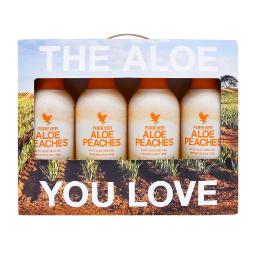Forever Aloe Peaches 4-pack — Aloe Vera drikke fra Forever Living