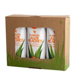 Forever Aloe Peaches Mini Tri-Pak — Aloe Vera drikke fra Forever Living